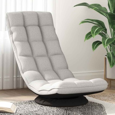 vidaXL Scaun pivotant pentru podea gri nor 70x51x79 cm material textil foto