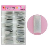 Cumpara ieftin Tipsuri cu sclipici, 70 buc &ndash; argintii, INGINAILS
