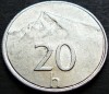 Moneda Slovacia 20 Halierov 2002, Numismatica, Cod 1229