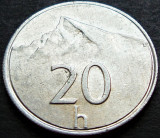 Cumpara ieftin Moneda 20 HALIEROV - SLOVACIA, anul 2002 *cod 1229, Europa, Aluminiu