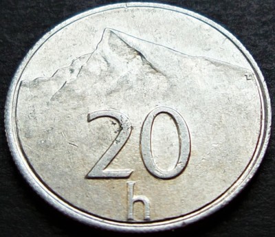 Moneda 20 HALIEROV - SLOVACIA, anul 2002 *cod 1229 foto