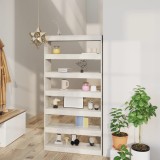 Bibliotecă/Separator cameră, gri, 100x30x198 cm, lemn