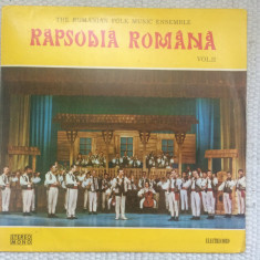 rapsodia romana romanian folk music ensemble vol 2 disc vinyl lp STEPE 01433 VG+