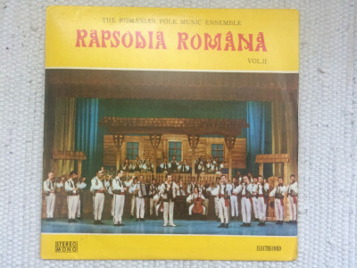 rapsodia romana romanian folk music ensemble vol 2 disc vinyl lp STEPE 01433 VG+ foto