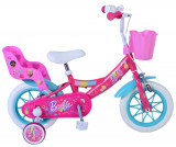 Bicicleta pentru fete Barbie, 12 inch, culoare roz, frana de mana fata si contra PB Cod:31280-DR
