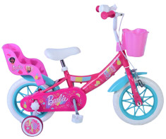 Bicicleta pentru fete Barbie, 12 inch, culoare roz, frana de mana fata si contra PB Cod:31280-DR foto