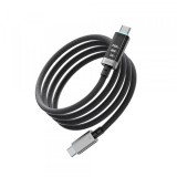 Cablu Date si Incarcare USB-C - USB-C Cuktech CTC620P Display, 240W, 2m, Negru CCTC620POSBK