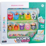 Tablita de desen 2 in 1 cu magneti - Culori si numere