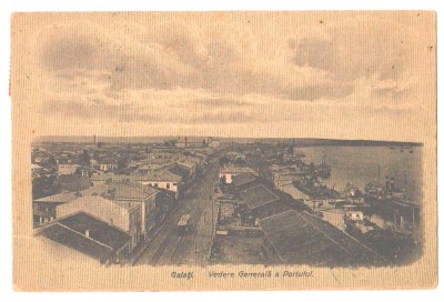 SV * Galati * VEDERE GENERALA A PORTULUI * 1922 foto