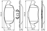 BOSCH 0 986 495 258 set placute frana,frana disc