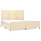 Cumpara ieftin Cadru de pat fara saltea, crem, 180x200 cm, textil