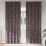 Draperii 2 buc cu ochiuri maro 225x140 cm