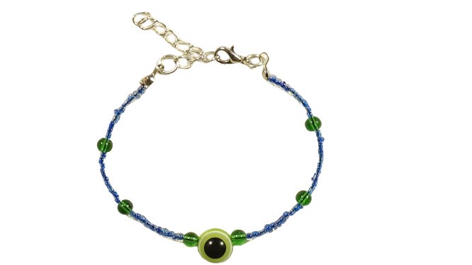 Bratara sticla multicolora boho, evil eye | Okazii.ro