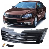 Grila radiator fara emblema Negru lucios potrivita pentru VW Passat B7 2010-2015 Performance AutoTuning