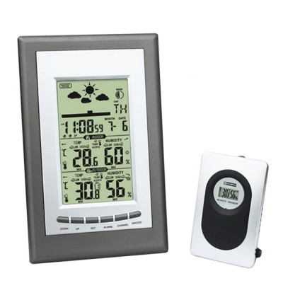 Statie meteo cu emitator extern, lcd, alarma, snooze, ceas, calendar MultiMark GlobalProd foto