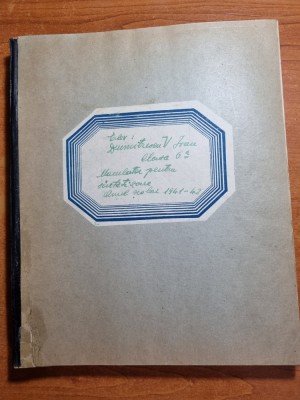 caiet nescris din anul 1941 foto