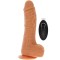 Vibratoare realiste - ToyJoy Get Real Dezbracat Vibrator Realist din Silicon cu Miscari de Impingere si Rotatii 21 cm