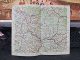 Dej, Baia Mare, Moisei, Bistrița, Gherla, Năsăud, hartă color circa 1930, 109