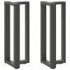 VidaXL Picioare de masă consolă &icirc;n formă de T, 2 buc., antracit, 25x28x(72-73) cm, oțel