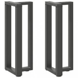 vidaXL Picioare de masă consolă &icirc;n formă de T, 2 buc., antracit, 38x25x(72-73) cm, oțel