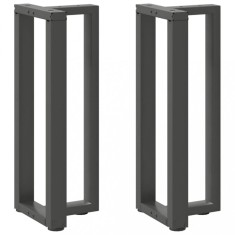 vidaXL Picioare de masă consolă &icirc;n formă de T, 2 buc., antracit, 38x25x(72-73) cm, oțel
