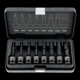 Set Chei Tubulare Impact Ribe 3/8, 8 Piese din Oțel Cr-Mo cu Fosfat Negru