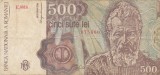 ROMANIA 500 LEI APRILID EROARE 1991 F