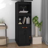 vidaXL Dulap &icirc;nalt, negru, 34x40x108,5 cm, lemn masiv de pin