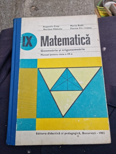 Augustin Cota, Mariana Radutiu, Marta Rado, Florica Vornicescu - Matematica. Geometrie si Trigonometrie. Manual pentru clasa a IX-a