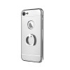 Husa iPhone 7 GloMax 3in1 PerfectFit Argintie, Protectie Soc, Praf, Zgarieturi, Policarbonat, Slim