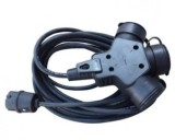 Prelungitor cu cupla multipla 3 locasuri si stecher cauciucat 15m, Atra