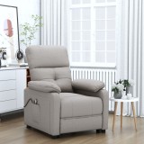 VidaXL Fotoliu de masaj electric rabatabil, gri taupe, textil