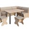 Set Coltar Bucatarie Tunis, Cu Masa Si 2 Tabureti Sonoma