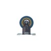 Roata mobila cauciuc 2 inch, albastru, suport 6.5x4.8 cm