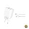 Incarcator Retea Cu Cablu USB-C XO Design BPCE02C 10.5W 2.1A 2 x USB-A Alb