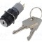 Comutator rotativ cu cheie 16mm EAO, 2 poziții, 2 pini NO