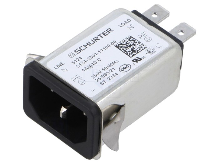 Conector AC soclu tată 1A 250VAC