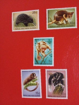 PAPUA NOUA GUINEE, FAUNA - SERIE COMPLETĂ MNH foto