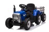 Tractoras electric Kinderauto BJ-611 60W 12V cu remorca si telecomanda albastra