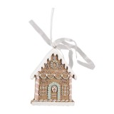 Cumpara ieftin Ornament brad Craciun Casuta Turta Dulce polirasina multicolora 6x1x8 cm