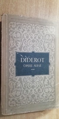 myh 42s - Diderot - Opere alese - volumul 2 - ed 1957 foto