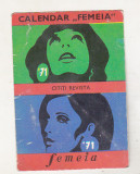 bnk cld Calendar de buzunar - 1971 - Revista Femeia