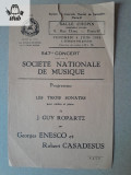 Program de concert George Enescu Paris 1933