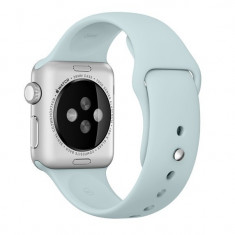 Curea iUni compatibila cu Apple Watch 1/2/3/4/5/6/7, 42mm, Silicon, Turquoise foto