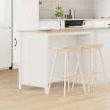 vidaXL Insule de bucătărie HILL Alb 112 x 66 x 90 cm Lemn masiv de pin 42025036