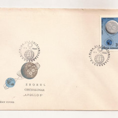 P1 Plic FDC-Prima zi a emisiunii - Zborul Circumlunar Apollo 8, necirculat 1969