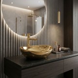 Lavoar pentru blat Rea Sofia Gold