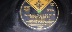 PLACA GRAMOFON PATEFON. TELEFUNKEN SYMPHONIE NR.2 D-DUR OP.73 P. 5 - 6