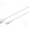 Cablu mufa Apple Lightning, USB A mufa, USB 2.0, lungime 1m, alb, Goobay - 54600