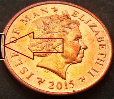 Moneda exotica 1 PENNY - ISLE OF MAN, anul 2015 *cod 1340 = A.UNC EROARE BATERE foto